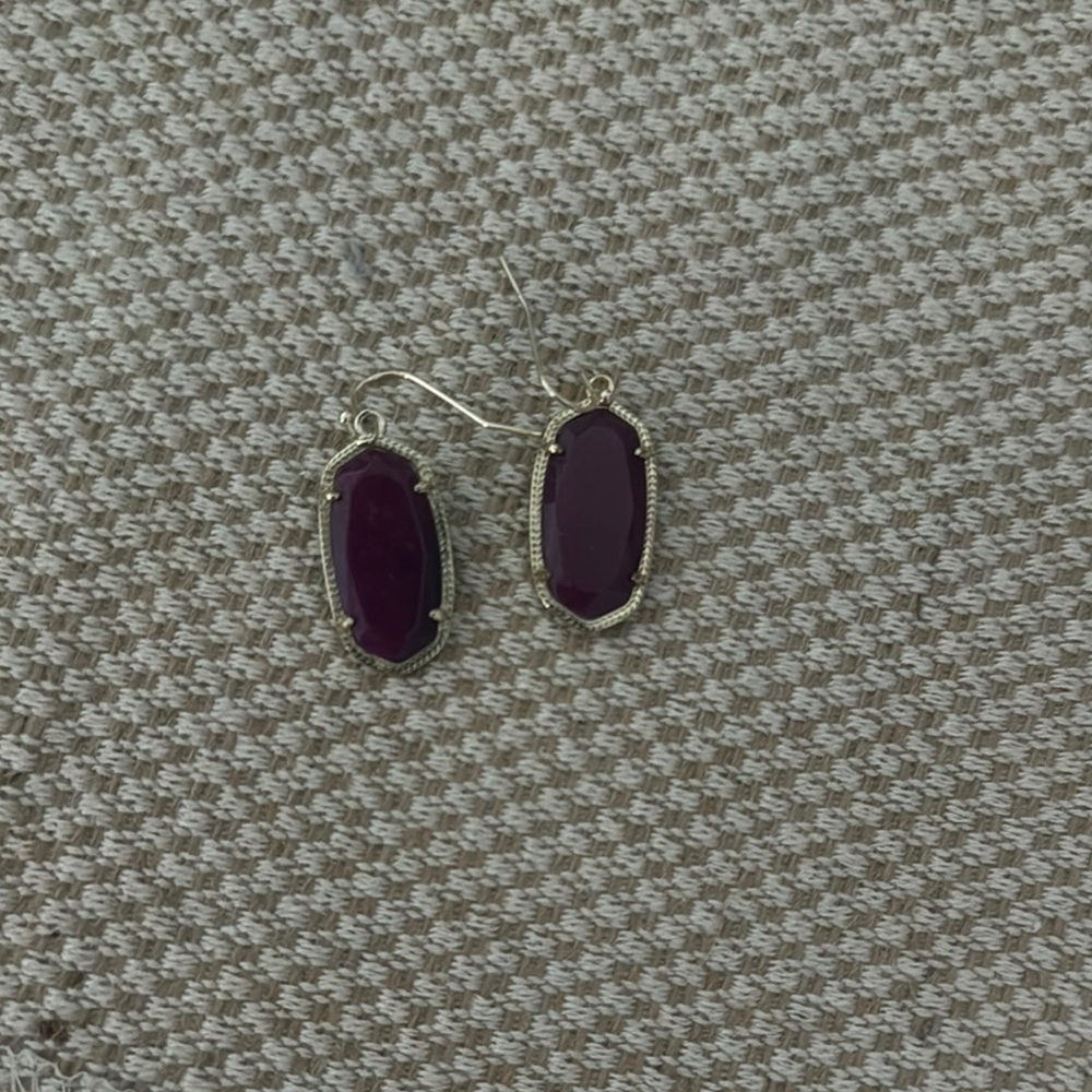 Elegant Burgundy Drop Earrings